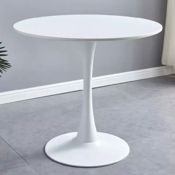 Mesa Comedor Eames Redonda 60cm Blanca - Estilo Minimalista